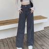 2023 Autumn/Winter High-Waist Diamond Design Loose Slim Straight Jeans for Women