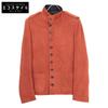 Suede Damier Lined Blouson Jacket 48 BrownUsed