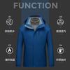 Outdoor Jacket Men's and Women's Autumn and Winter Brand Three-in-one Removable Waterproof and Windproof Thickened Jacket