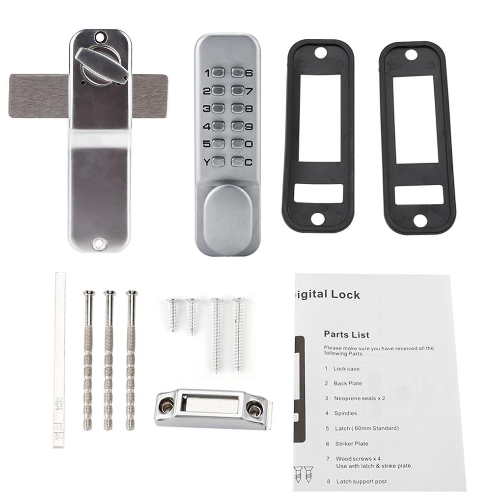 TOPINCN Door Password Lock, Keyless, PIN Code Unlocking, Anti-Theft, for Interior Doors/Rental Doors/Office Doors