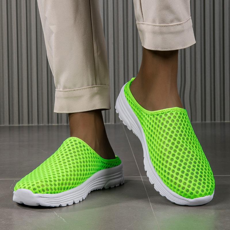 Women's Backl Walking Sneakers Summer Girls' Footwear Slip-on Mules Shoes Comfort Casual Travel Mule Slippers for Girl