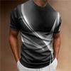 Men's T Shirt Curved Radiance Graphic 3D Printed T-shirts Casual Loose Short Sleeve Tees Oversized Men Clothing Tops Outdoor New