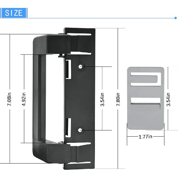 2 Pack 332900 RV Refrigerator Door Handle Holder Grip Black Hardware, Fit For 332.900 S,Std Dr Handle Combo-6/8 Amii DM2672, DM2682, DM2872, DM2882