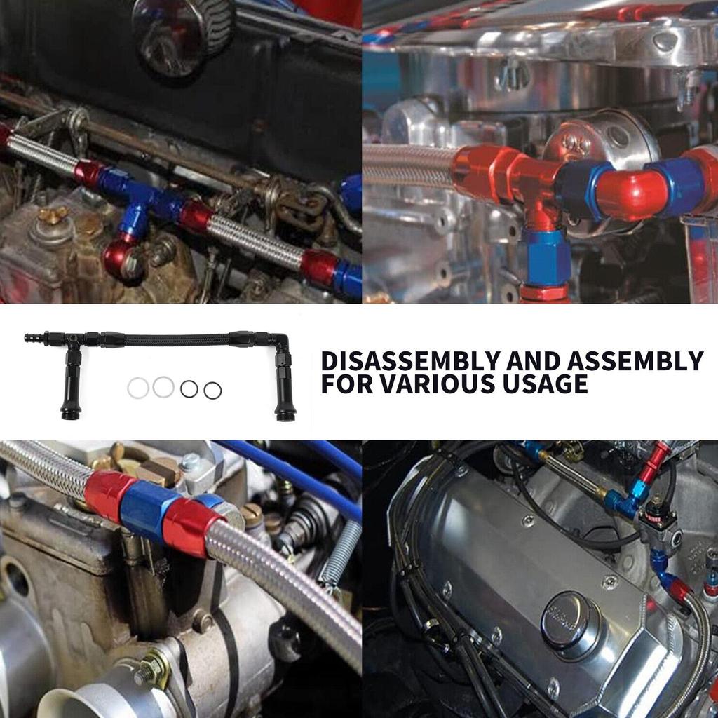 AN6 3-Way Fuel Line Kit for 4150 Holley Carburetors