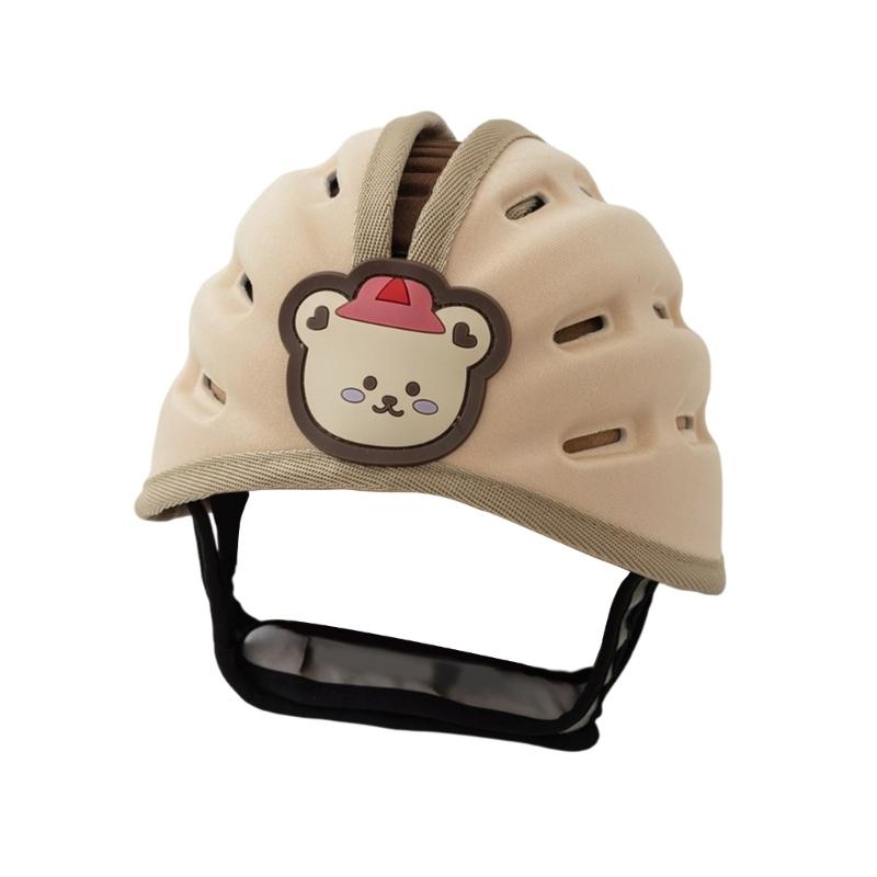 Infant Head Protections Hat Breathable Adjustable Safety Helmets Toddler Anti Collisions Hat for Active Baby Over 1 Year бежевый