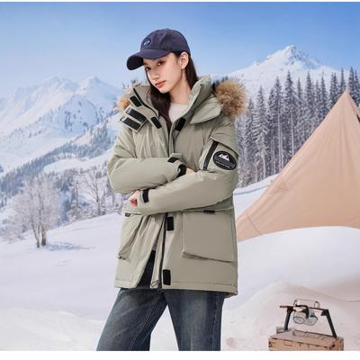 Tooling Parker Padded Jacket Women's Winter Hooded Padded Jacket Real Fur Collar Loose Thickened Tooling Padded Jacket