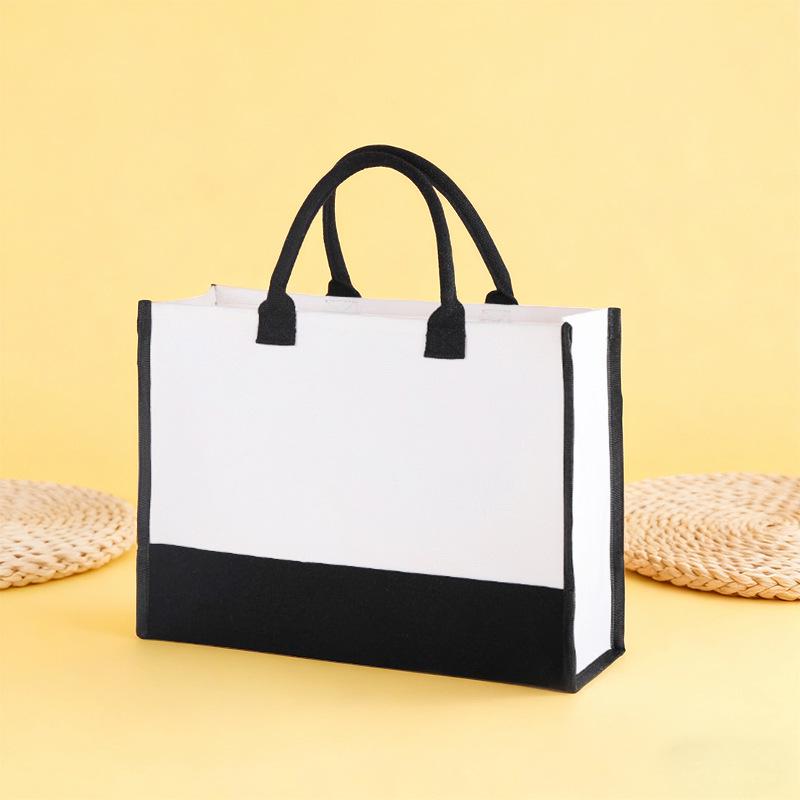 Custom Logo 3D High-End Enterprise Crossbody Tote with Ribbon – University Full Print Canvas Handbag