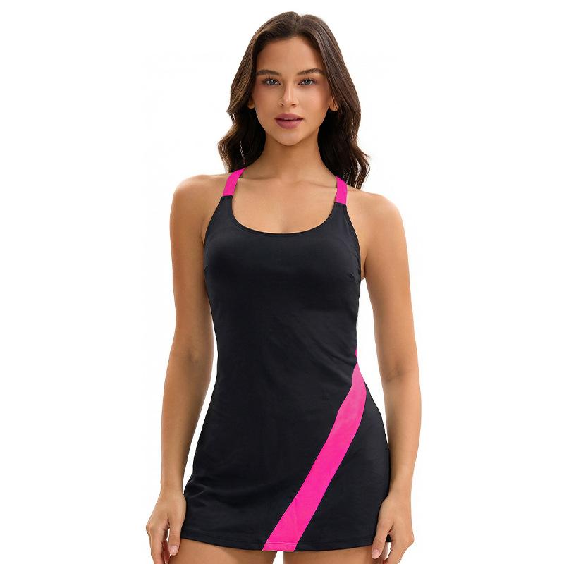1011 nuovo costume da bagno due pezzi diviso tipo gonna angolo piatto abbinamento colori costume da bagno attillato conservativo all'ingrosso
