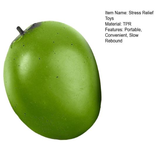Squeeze Toy Simulated Mango Shape Slow Rebound Decompression Toy Soft Color Changing Green to Orange Safe Stress Relief Toys