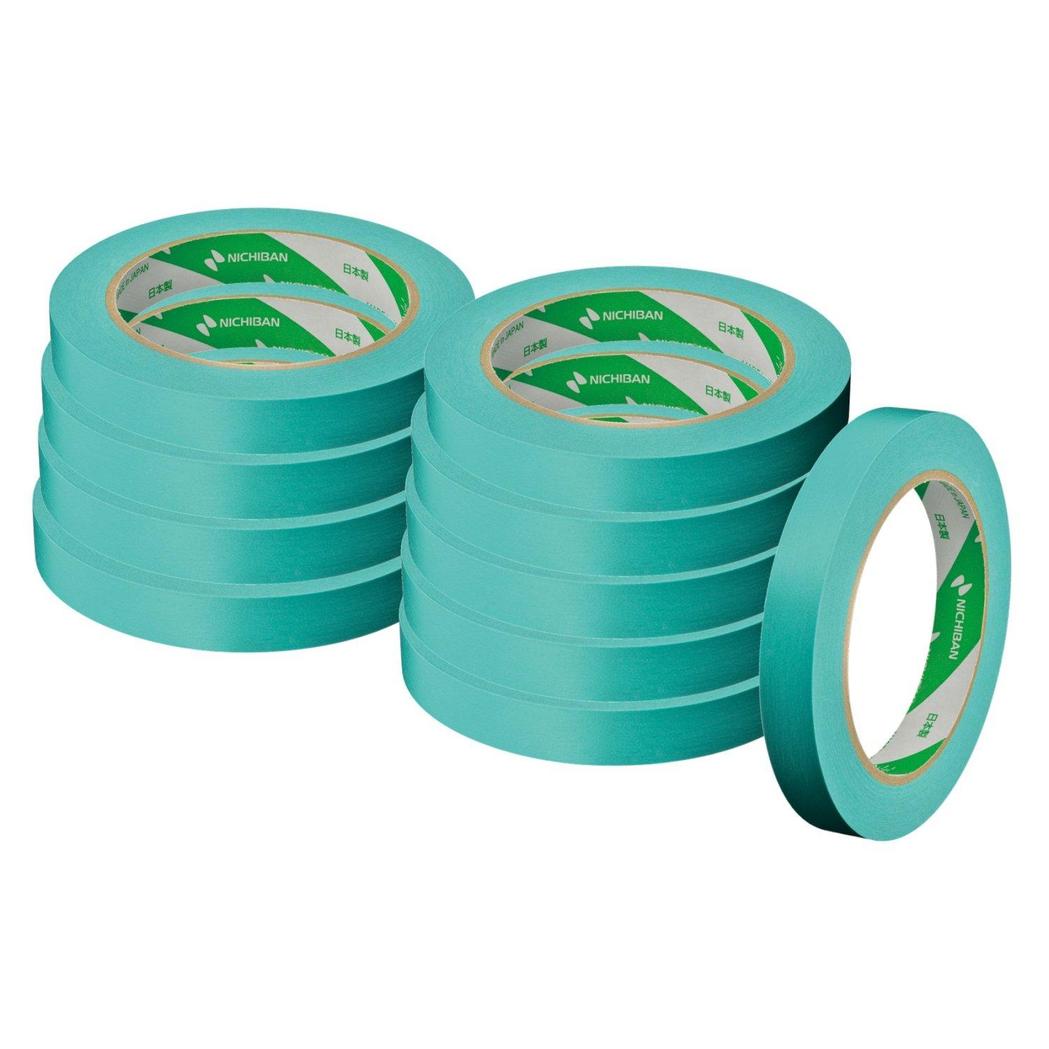 

Nichiban Masking Tape, Temporary Fixing, No. 207, 10 Rolls, 2073-15 x 5010P, Green