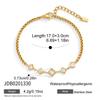 Youthway 18K Gold PVD Plated Geometric Zircon Chunky Bracelets For Women New Stainless Steel Waterproof Cuff Bracelets Jewelry