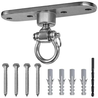 Yyiwhmy Heavy Duty Swivel Hanger with Screw Buckle, 362KG Load Capacity, 360+180 Degree Full Swivel, Stainless Steel Hammock Hanger, Durable for