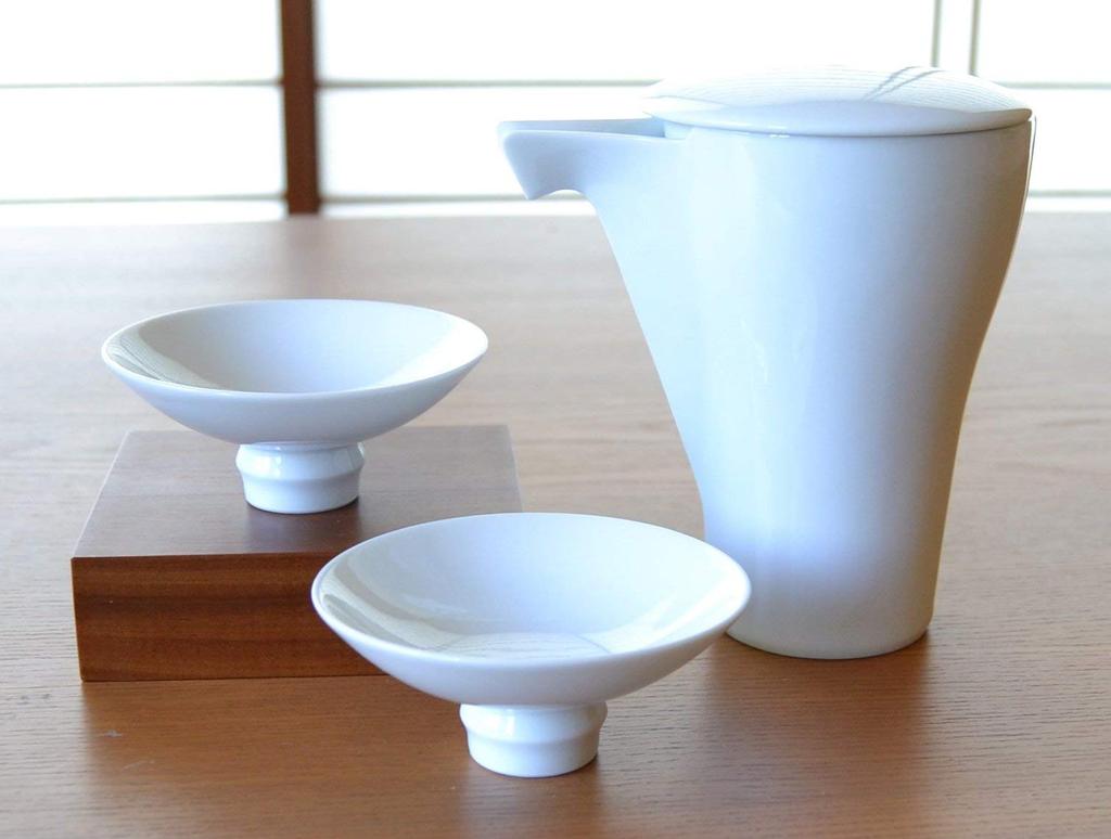 Sake Arita 1 Sake 2 Sake White Takumi No Made In Japan Set, Ware, Bottle, Cups, Porcelain, Kura, Ceramic,
