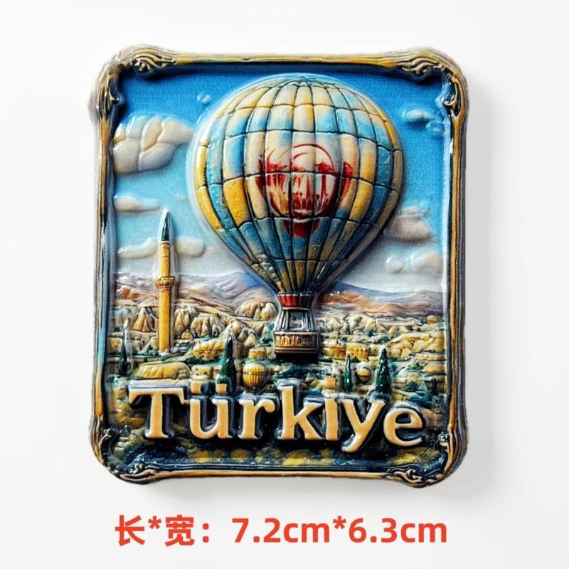 Turkey Fridge Stickers Cappadocia Souvenirs Istanbul Hot-air Balloon Fridge Magnets Home Decoration Wedding Gifts