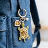 Keychain Sparkling Rhinestones Turtle Shape Bag Ornament with Faux Pearls Decor Bags Keys Decoration