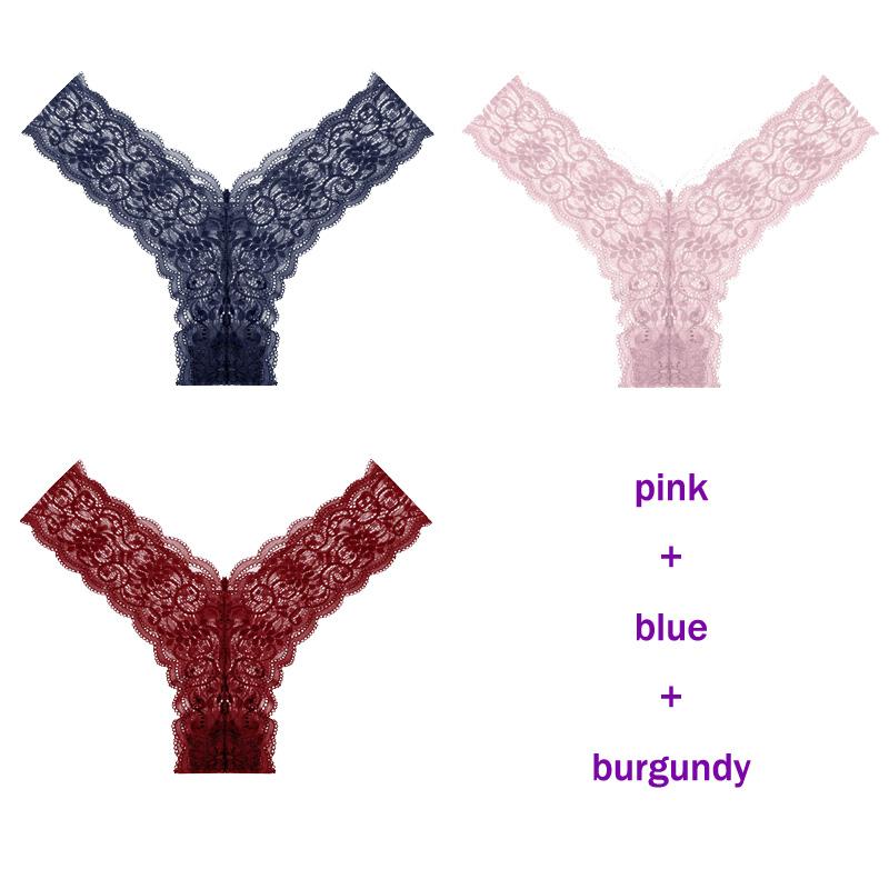 CINOON 3 Teile/los frauen höschen Transparent Low-Taille Unterhose Aushöhlen Tanga Weibliche Nahtlose G-String Sexy Unterwäsche Spitze Dessous panty