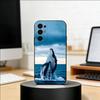 Ocean Blue Whale Phone Case For Samsung S25,S24,S21,S22,S23,S30,Ultra,S20,Plus,Fe,Lite,Note,10,Black Cover