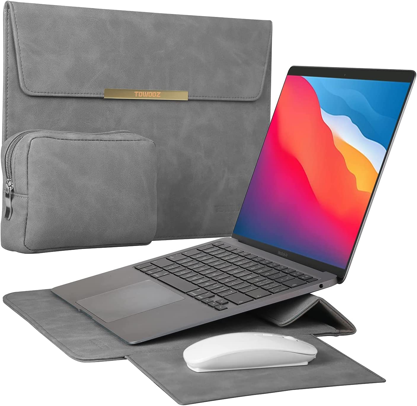 

TOWOOZ MacBook Compatible with MacBook Includes Mouse Mat and Power Supply Storage Pouch Air/Pro Case, 13-14 inch, M2/M1, Slim, Shockproof,
