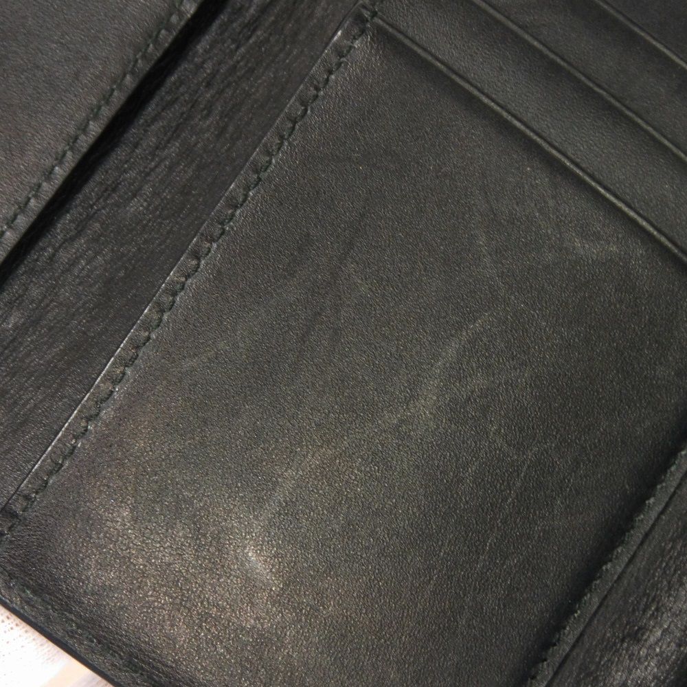 Used 12695 Small Vertical Trifold Wallet 107.55GS97 7942 Calfskin Black Repeat Anagram Pink Women's from Japan AUTHENTIC