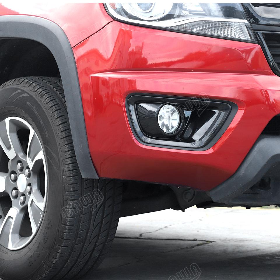 BAWA Car Front Fog Light Decoration Cover For Chevrolet Colorado 2014 2015 2016 2017 2018 Light Lamp Exterior Accessories