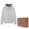 Burberry Hove Check Stickerei Logo Reißverschluss Hoodie 80847711