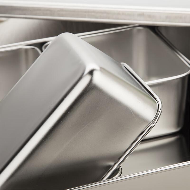 Boîte à condiments à 2 compartiments en acier inoxydable 304 Style japonais