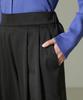 Nano Universe Wide F Women's Two-Tuck Pants, 010, Black, 673-5127302