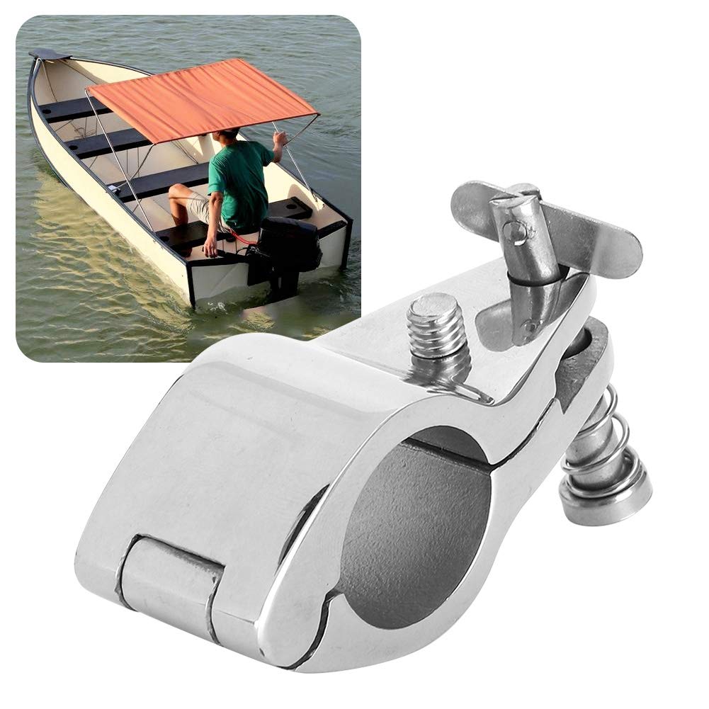 2pcs Boat Hinged Upper Jaw Slide 316 Stainless Steel Marine Hardware Fitting Tip Style Bimini Top Hinge Rail Mount (22mm)