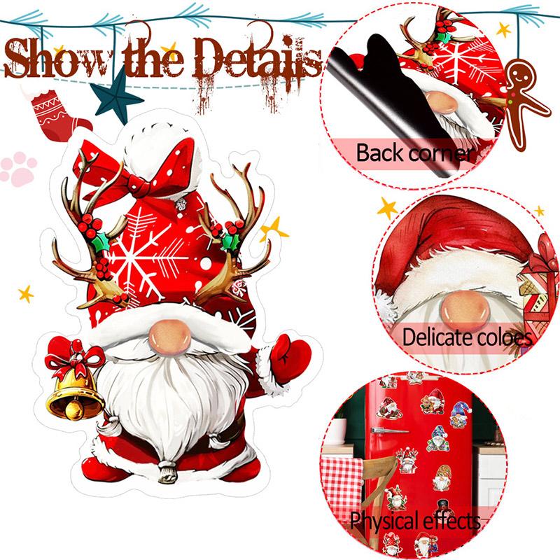 Magnetic Christmas Tree For Refrigerator Door Decor With Santa Reindeer Holiday Magnets Festive Fridge Metal Garage Stickers