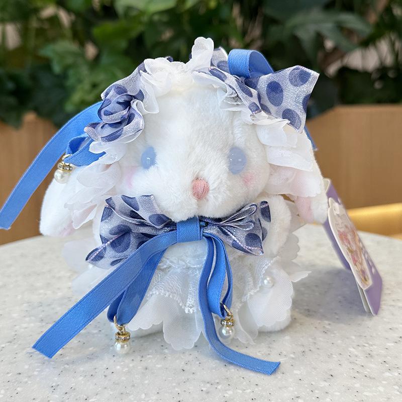 

Lolita Rabbit Plush Toy Doll Pp Cotton Soft Casual Creative Suitable Gift Girl синий