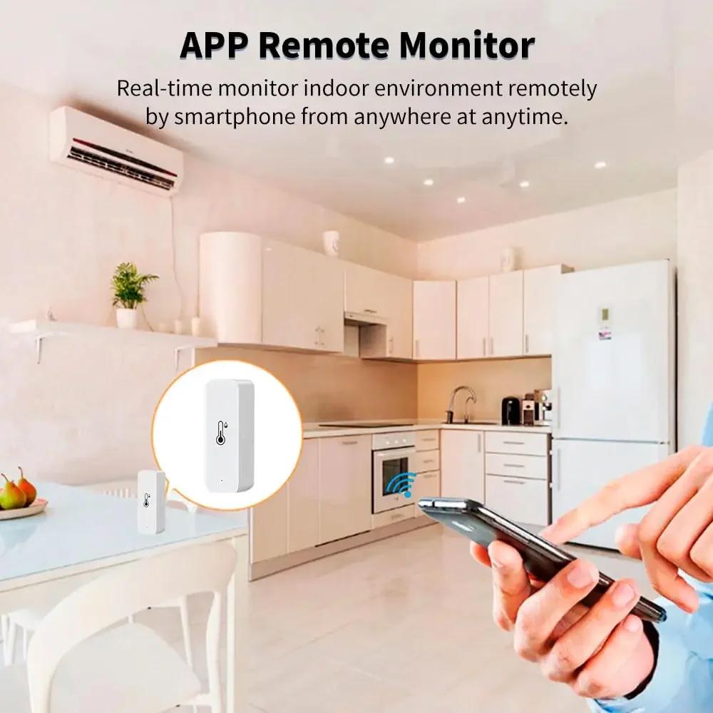 Tuya WiFi/Zigbee Senzor teploty a vlhkosti Ovládání aplikací Vnitřní teploměr Monitor Domácí automatizace Funguje s Alexa Google