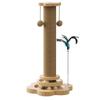 Vertical Wear-Resistant Sisal Rope Cat Scratching Post with Turntable and Teaser Toys