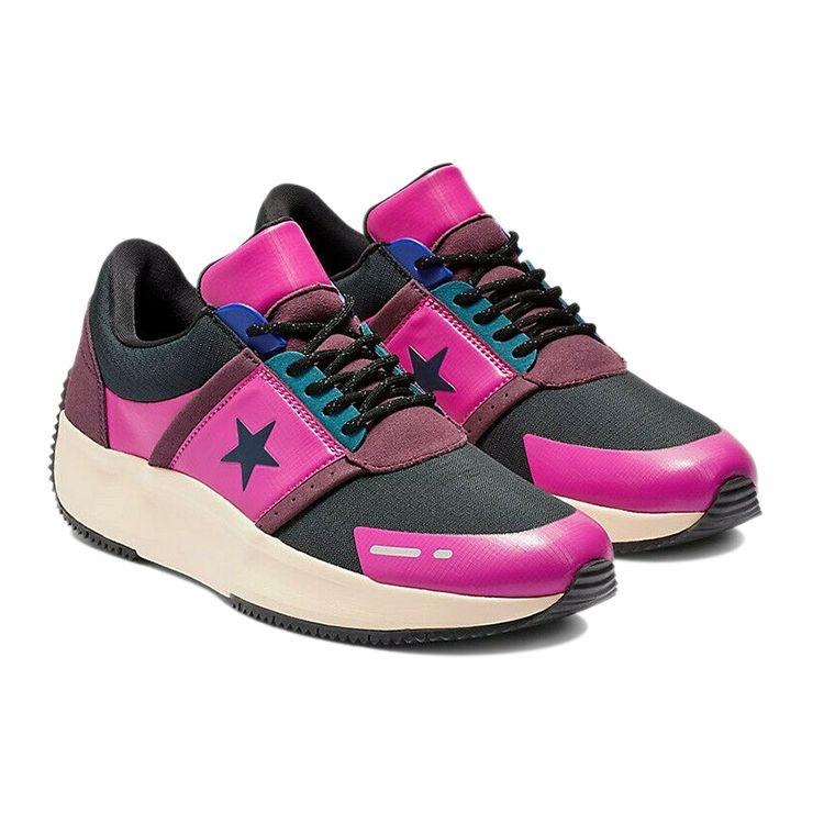 Converse Run Star Utility Amortyzujące Antypoślizgowe Kolorowe Niskie Sneakersy Unisex Czarne Fioletowe Różowe 163117C