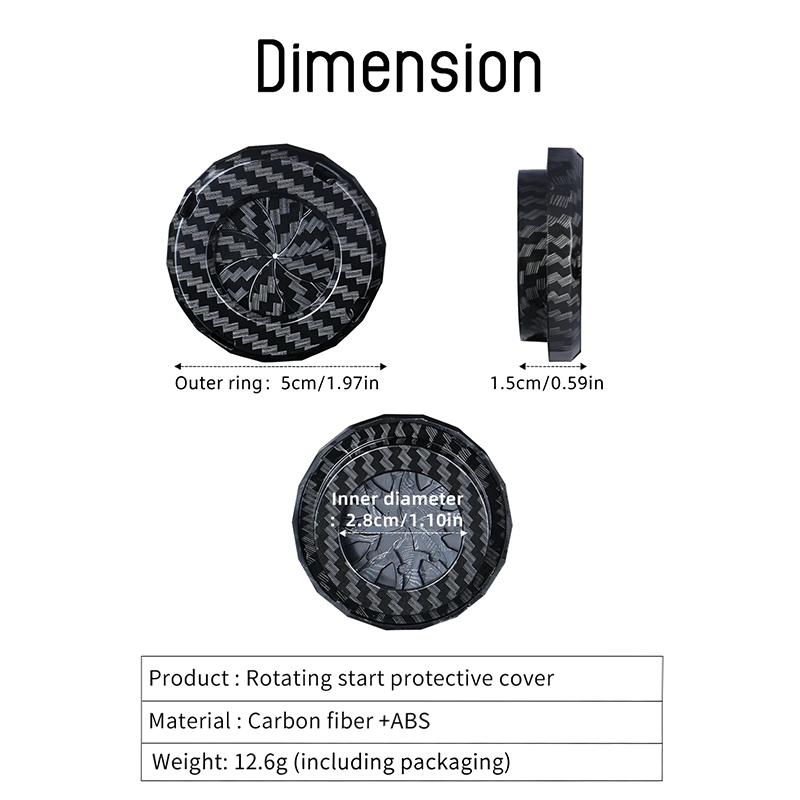 Car Decorative Ring Cover For One Button Start Stop Engine Start Button Cover Universal Push Engine Protection Car Interior