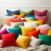 Set of 6 Pillowcases 63x63 Cm – Polycotton – 57 Threads/cm² – Soft, Durable – Random Colors – 3 Pairs