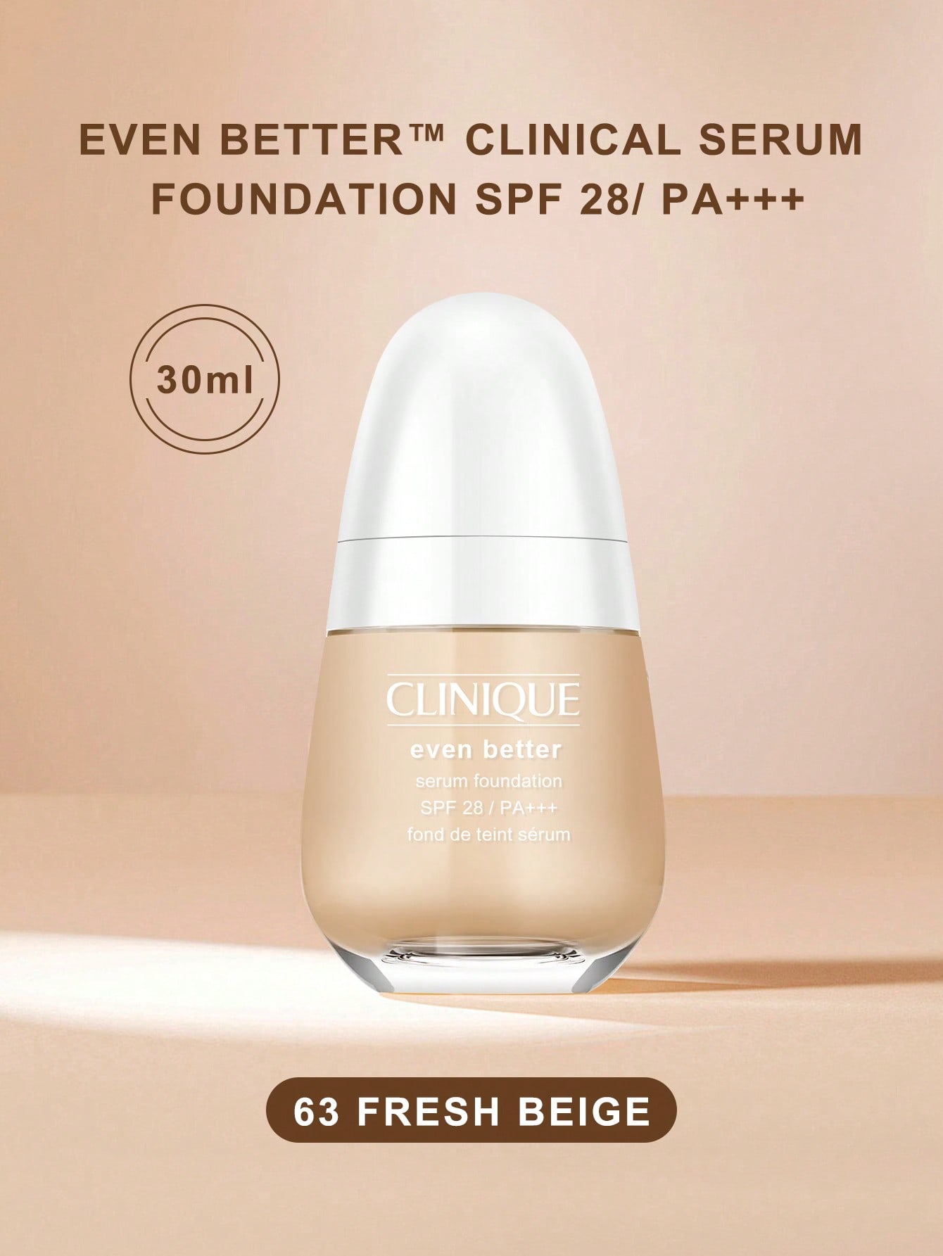 Fond de ten ser Clinique Even Better™ Clinical - SPF 28/PA+++ 61 Ivory | 30ml #63 FRESH BEIGE