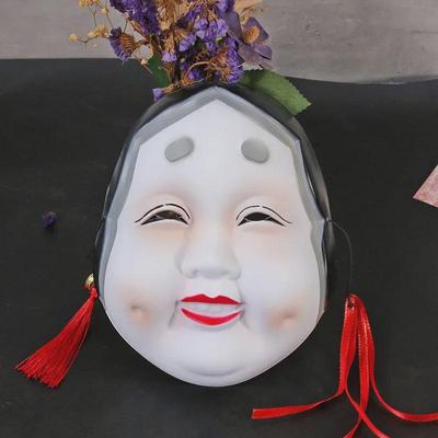 Maschera Noh Sun Jiro: Oggetti di scena per drammi giapponesi per esibizioni di Prajna Rosso, Tengu e Fantasma di Donna Brutta.