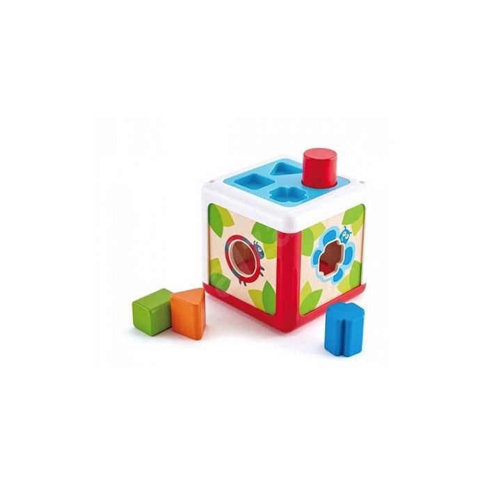 Jouet éducatif - hape - boite à forme cube - multicolore - pour bébé de 12 mois et plus