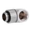 90 Degrees PC Water Cooling Two Touch Fitting G14 Thread Elbow Barb Connector for Tube Silver