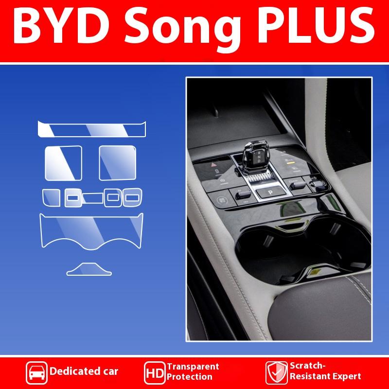 Für BYD Song Plus / DM-i / EV Innenraum-Schutzfolien-Kit, Mittelkonsole Armaturenbrett Touchscreen Kratzfest Aufkleber Abdeckung