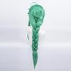 Anime Wig Genshin Impact Atractylodes Bag Green Fried Dough Twists Braid Dull Hair Bangs Long Cosplay