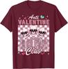 Anti-Valentinstag-Club-Skelett-Grafik-T-Shirt, lustiges Single-Day-Freizeit-Rundhals-T-Shirt für Männer und Frauen