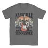 Tennessee TN Nashville Music City Men's T Shirts  Fashion Tee Shirt Short Sleeve Round Neck T-Shirt 100% Cotton 4XL 5XL Tops