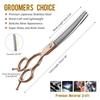 6.5" Meideng-Style Half-Gold Fishbone Pet Grooming Thinning Shears