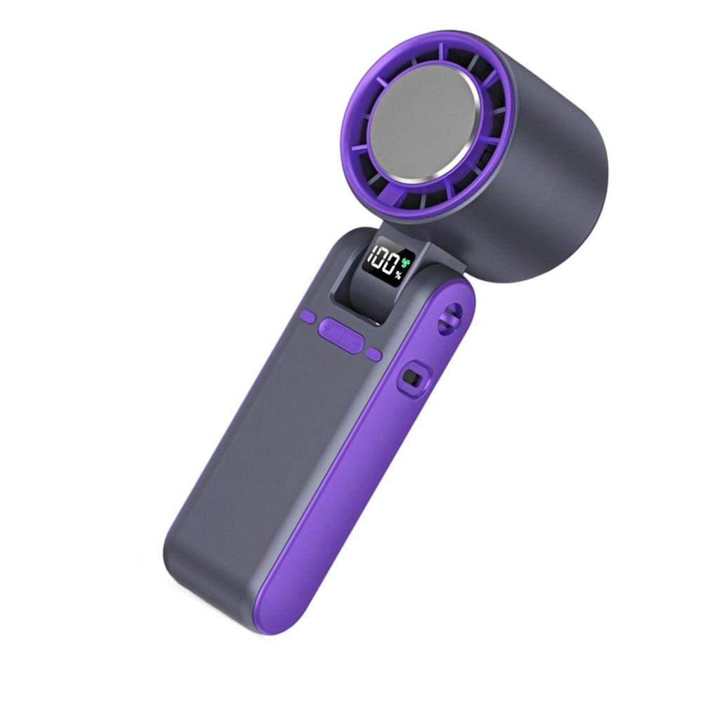 LED Display Portable Fan Powerful Handheld Electric Fan Turbo Quiet Fan  Home Use