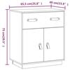 VidaXL Buffet Gris 65,5x40x75 cm Bois massif de pin 820129