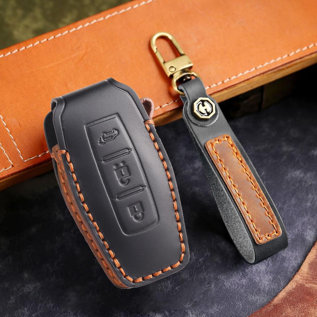 [ontto] Mitsubishi Key Case, Key Holder, Key Cover, Leather, New Outlander, PHEV Outlander, GN0W,