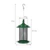 Squirrels Proof Outdoor Bird Feeder Metal Construction Feeding Ports Weatherproof Roof Design For Finches
