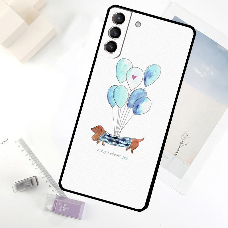 Dachshund Silhouette Dog Phone Case For Samsung Galaxy S20 FE S21 S22 S23 S24 S25 S26 Ultra S10 S25 Plus S25 FE Cover