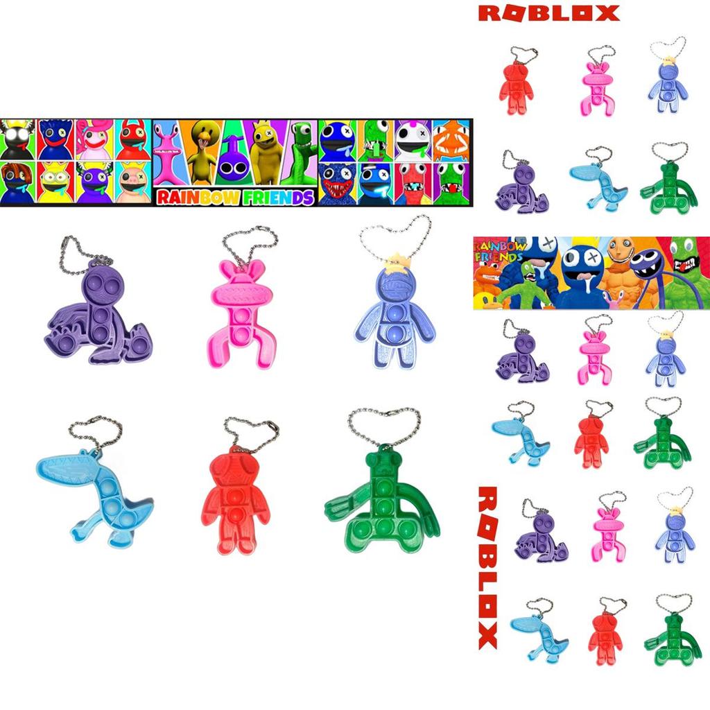 Roblox Rainbow Friends Keychain High Quality Silicone Bag Pendant Doll For Kids Xmas Gifts